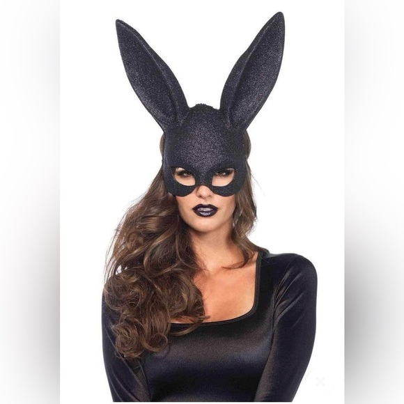Women’s Glitter Masquerade Rabbit Mask - Picture 1 of 7